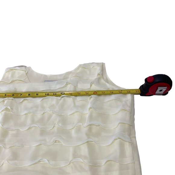 (4-128) Jordan Beige Tank Top With Ruffles on the Front Side Zipper - Picture 11 of 12